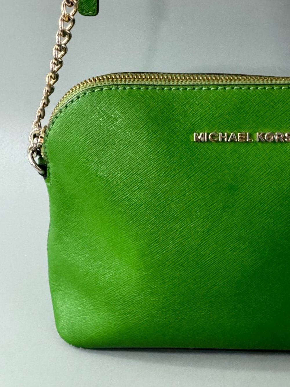 Michael Kors Green Saffiano Leather Crossbody Bag - Picture 2 of 15
